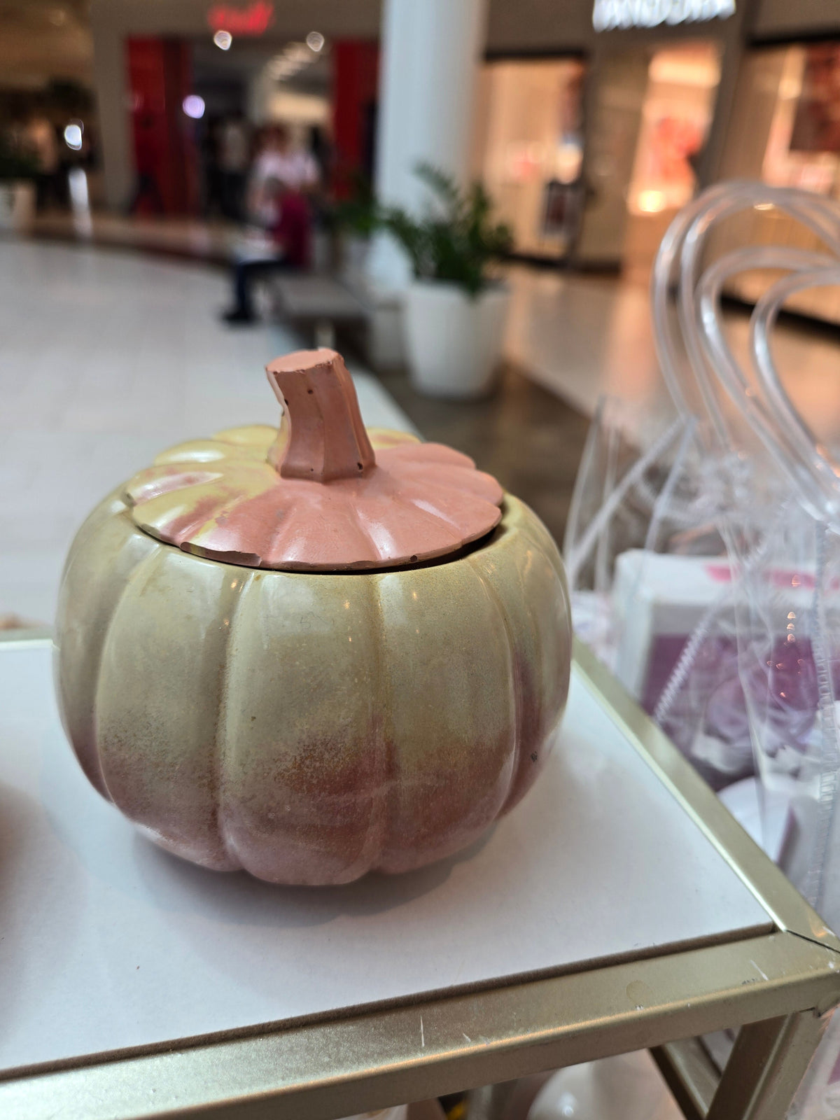 Vela de soya Calabaza en concreto marmoleado